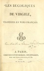 Cover of: Les bucoliques de Virgile. by Publius Vergilius Maro