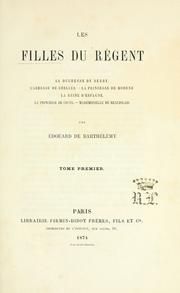 Cover of: filles du régent
