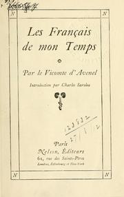 Cover of: Les Français de mon temps by Avenel, G. d' vicomte
