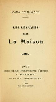 Cover of: lézardes sur la maison