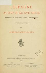 Cover of: L' Espagne au XVIe et au XVIIe siècle: documents historiques et littéraires.