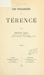 Cover of: Les prologues de Térence.