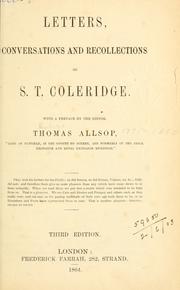 Letters, conversations, and recollections by Samuel Taylor Coleridge