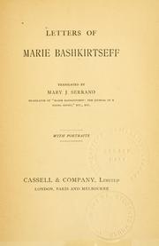 Cover of: Letters of Marie Bashirtseff | Marie Bashkirtseff