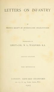 Cover of: Letters on infantry