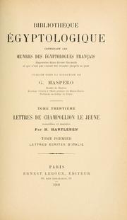 Cover of: Lettres de Champollion le jeune