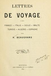 Lettres de voyage by Honoré Beaugrand