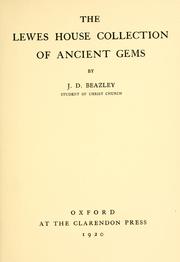 Cover of: The Lewes house collection of ancient gems by J. D. Beazley