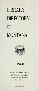 Cover of: Library directory of Montana by 