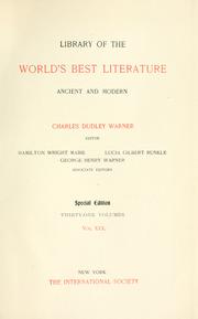 Cover of: Library of the world's best literature: ancient and modern.