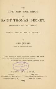Cover of: life and martyrdom of Saint Thomas Becket.