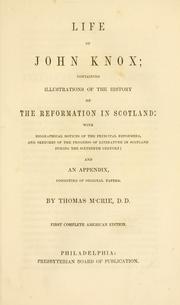 Cover of: The life of John Knox by M'Crie, Thomas