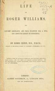 Cover of: Life of Roger Williams