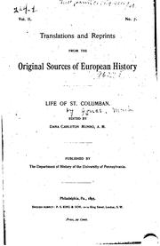 Cover of: Life of St. Columban by Jonas of Bobbio, Abbot