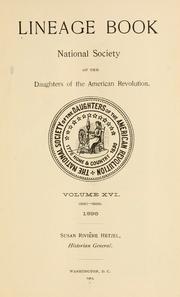 Cover of: Lineage book by Daughters of the American Revolution.
