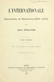 Cover of: L' Internationale: documents et souvenirs (1864-1878)