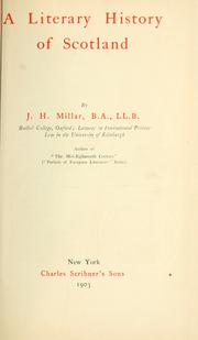 Cover of: A literary history of Scotland. by John Hepburn Millar