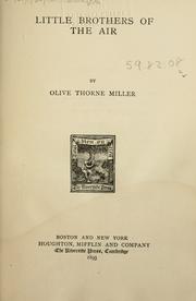 Cover of: Little brothers of the air. by Olive Thorne Miller