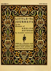 Cover of: Little journeys to the homes of English authors.