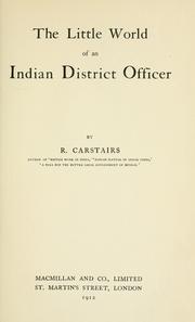 Cover of: The little world of an Indian district officer