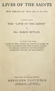 Cover of: Lives of the saints by Alban Butler