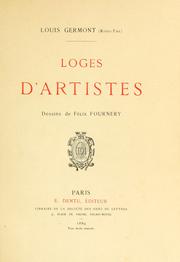 Cover of: Loges d'artistes.: Dessins de Félix Fournery.