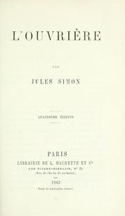 Cover of: L' ouvrière by Jules Simon