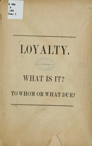 Cover of: Loyalty. | 