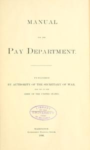 Cover of: Manual for the pay department.