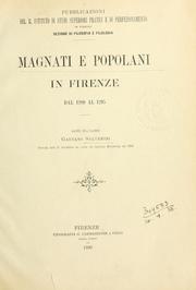 Cover of: Magnati e popolani in Firenze dal 1280 al 1295. by Gaetano Salvemini