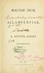 Cover of: Magyar írók és államférfiak: emlékbeszédei