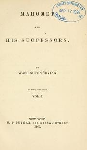 Cover of: Mahomet and his successors. by Washington Irving