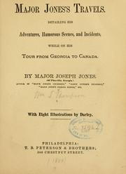 Cover of: Major Jones's travels.