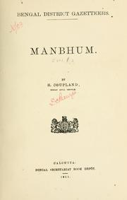 Cover of: Manbhum.