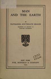 Cover of: Man and the Earth.