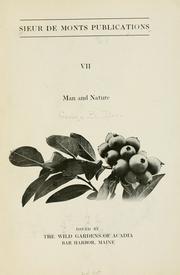 Cover of: Man and nature.