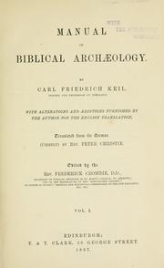 Cover of: Manual of Biblical archaeology