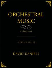 Cover of: Orchestral music by Daniels, David, Daniels, David