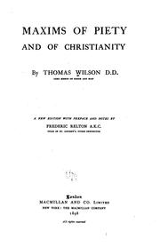 Cover of: Maxims of piety and of Christianity