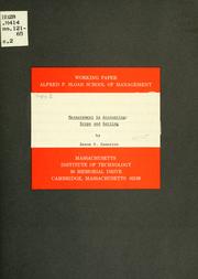 Cover of: Measurement in accounting: scope and setting.