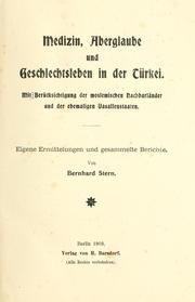 Cover of: Medizin, Aberglaube und Geschlechtsleben in der Türkei. by Bernhard Stern