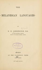 The Melanesian languages by Robert Henry Codrington