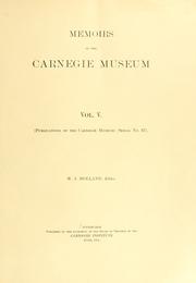 Cover of: Memoirs of the Carnegie Museum by 