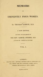 Cover of: Memoirs of eminently pious women