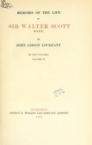 Cover of: Memoirs of the life of Sir Walter Scott, bart.