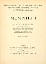 Cover of: Memphis I by W. M. Flinders Petrie
