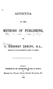 Cover of: The methods of publishing