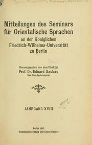 Cover of: Mitteilungen. by Berlin. Universität. Ausland-Hochschule