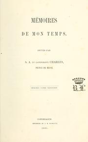 Cover of: Mémoires de mon temps, dictés par landgrave Charles, prince de Hesse. by Karl Landgraf zu Hessen-Kassel