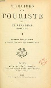 Cover of: Mémoires d'un touriste par de Stendhal (Henry Beyle)  Nouv. éd. rev. et augm. d'une grand partie entièrement inédite. by Stendhal